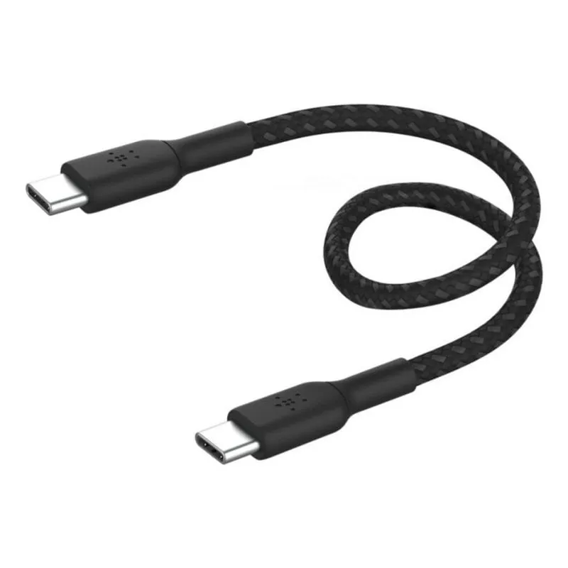 Cavo USB-C Belkin BoostCharge CAB004BT0MBK 15 cm 60W intrecciato nero - immagine 1