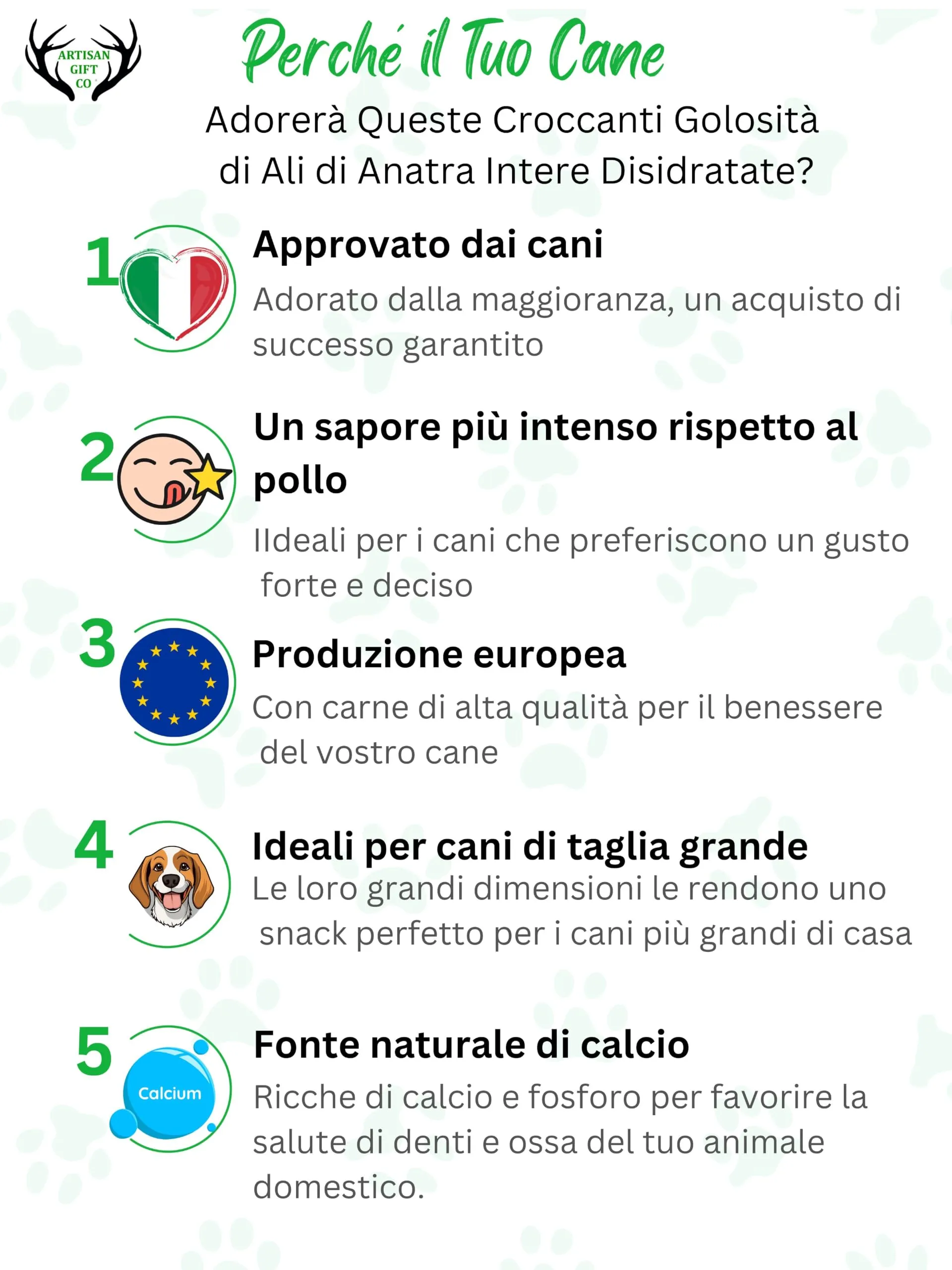 Snack per Cani e Cuccioli, Ali Intere di Anatra, 700 g - immagine 2