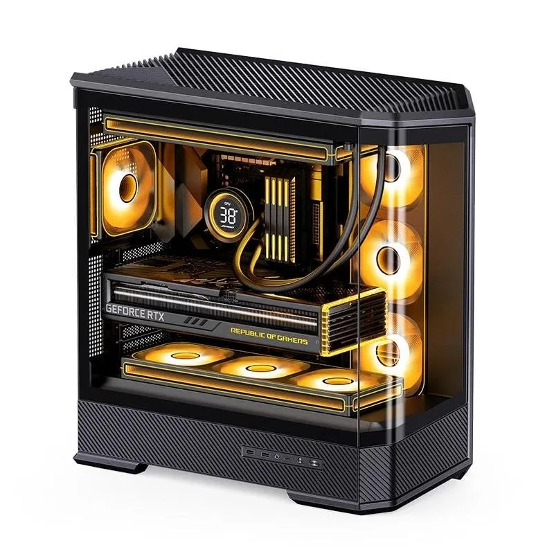 Case Jonsbo D400 Nero Acquario Vetro Temperato ATX Micro-ATX Mini-ITX Gaming - immagine 1