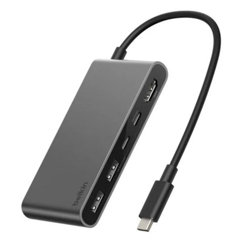 Hub Belkin 5 porte 5000 Mbit/s modello AVC022HQSGY USB-C HDMI 4K Ultra HD - immagine 1