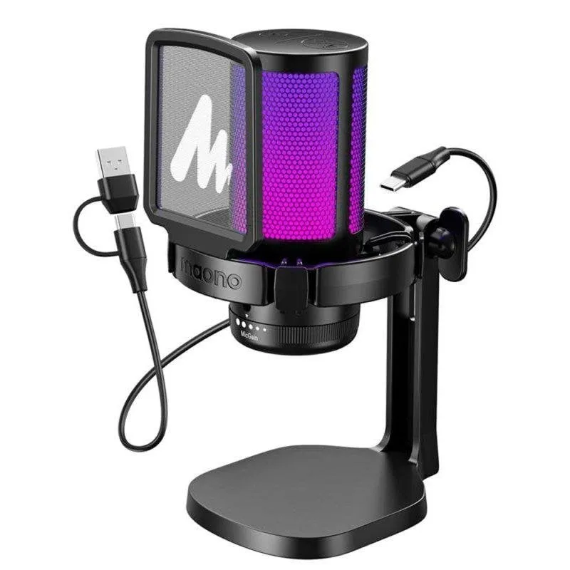 Microfono Maono DGM20 USB condensatore cardioide RGB per gaming - immagine 1