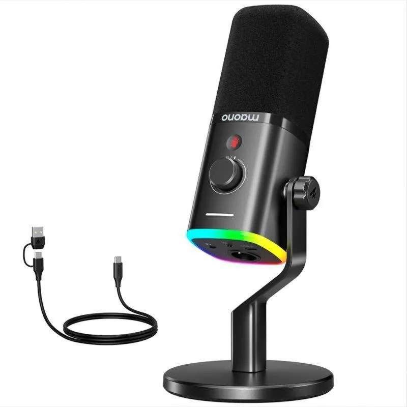 Microfono Maono PD100X USB/XLR cardioide RGB per streaming e podcast - immagine 1