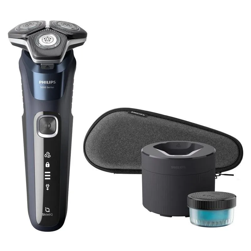 Rasoio Elettrico Viso Philips Shaver Series 5000 S5885/50 Senza Filo 60min Funzionamento a Umido 3 Testine Ricarica Rapida - immagine 1