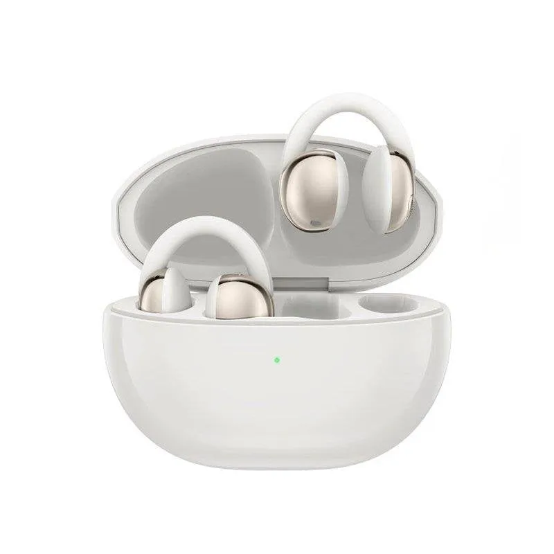 Auricolari TCL Crystal Clip wireless Bluetooth Open-ear con Cancellazione Rumore, IPX4, bianchi - immagine 1