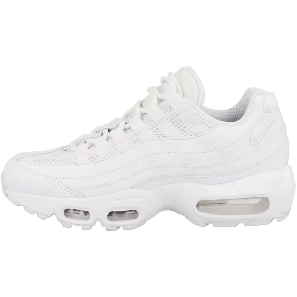 Nike Scarpe da Corsa su Strada Donna Air Max 95, White/White-Metallic Silver, 37.5 EU - immagine 1