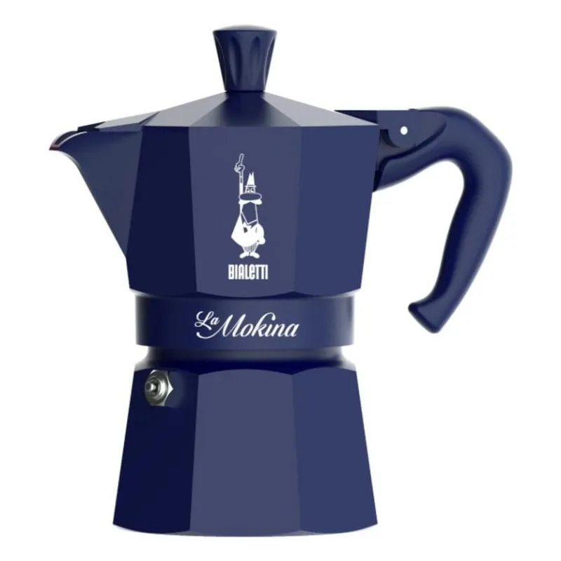Caffettiera Moka Bialetti La Mokina Blu 0,04 L Alluminio Plastica 1 Tazza - immagine 1
