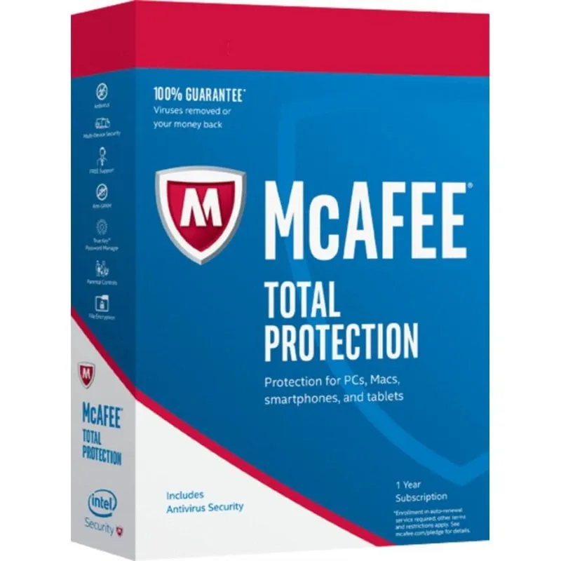 Software McAfee Total Protection MTP32MNR5RDACD 5 dispositivi Abbonamento - immagine 1
