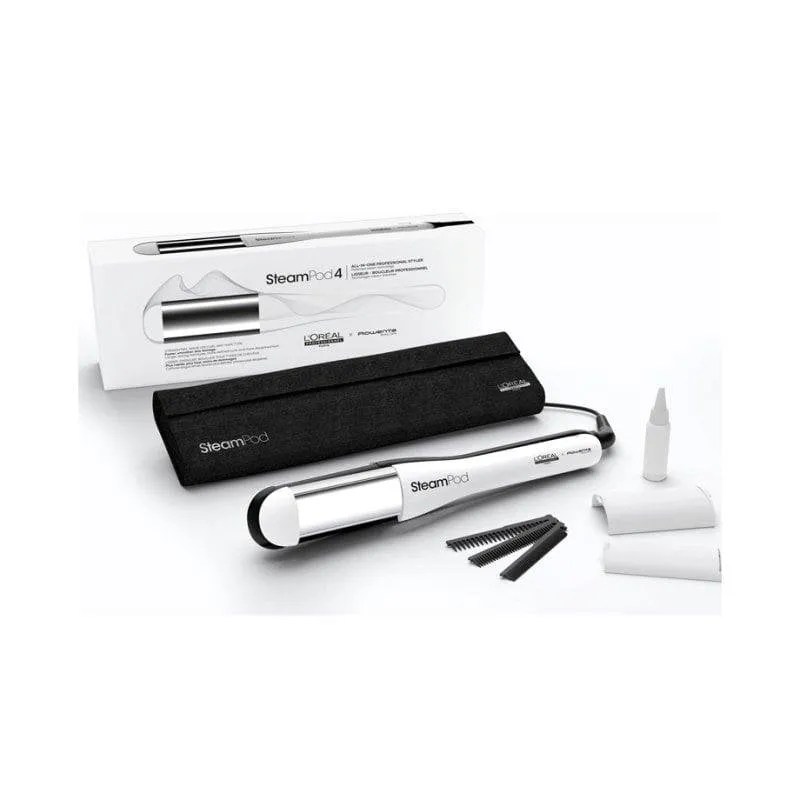 Piastra Professionale L'Oréal Steampod 4.0 Ceramica 210º 3 Regolazioni Bianca - immagine 1