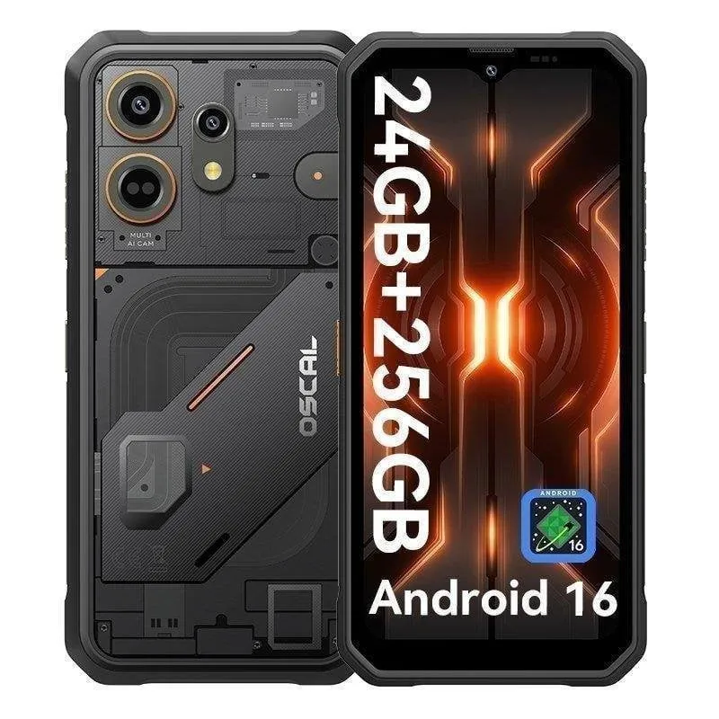 OSCAL Marine 3 4G 8GB 256GB 6.56" Nero - immagine 1