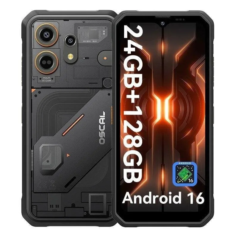 OSCAL Marine 3 4G 8GB 128GB 6.56" Nero - immagine 1
