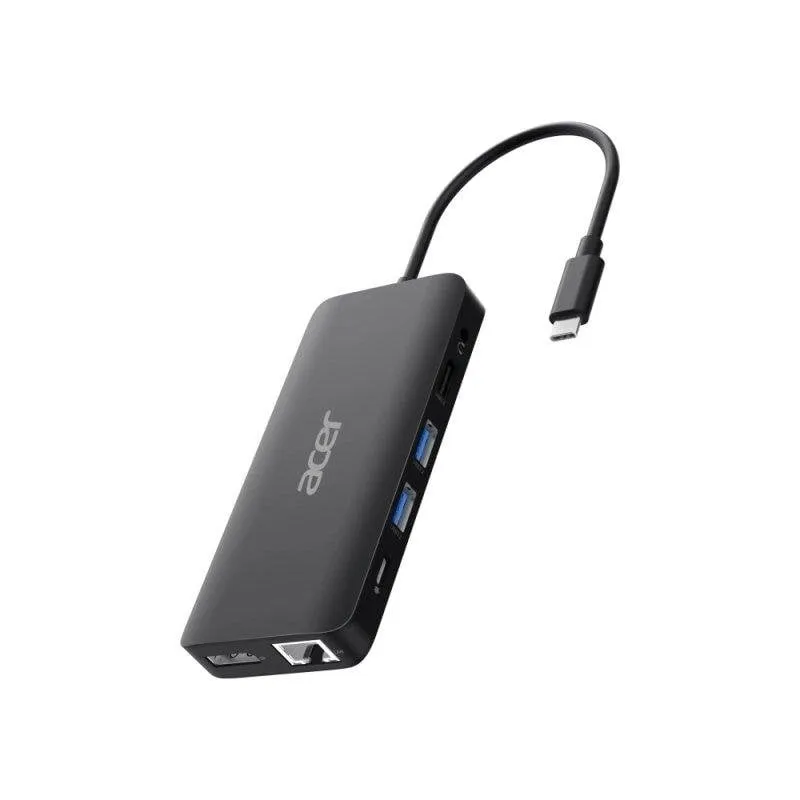 Dock Acer 12 in 1 USB-C HDMI DP RJ45 Nero 100W - immagine 1