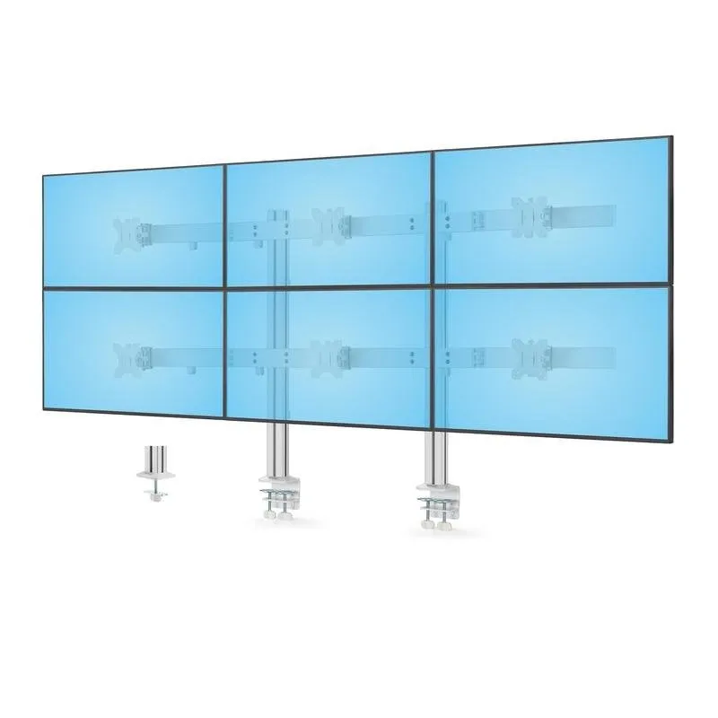StarTech 6-MONITOR-ARM-A Supporto Monitor Scrivania 6x 17-32" VESA 75x75-100x100 Max 48kg - immagine 1