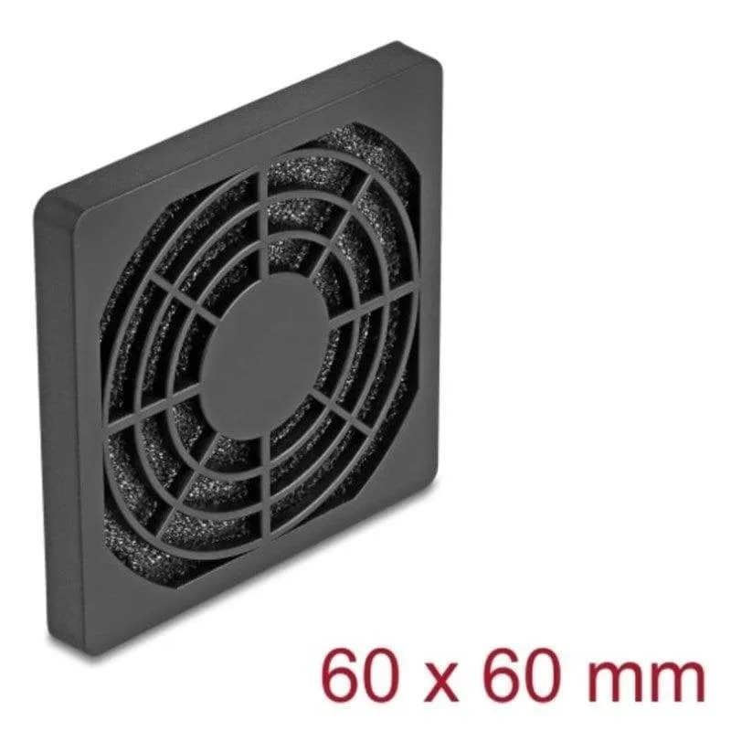 Griglia per ventola Delock 67310 con filtro estraibile ABS 60 mm Nero - immagine 1