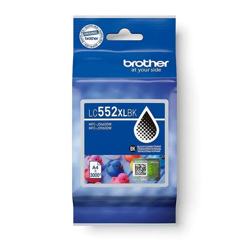 Cartuccia Brother LC552XLBK Nero XL 3000 pagine Originale - immagine 1