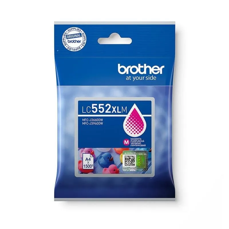 Cartuccia Brother LC552XLM Magenta originale alto rendimento 1500 pagine - immagine 1