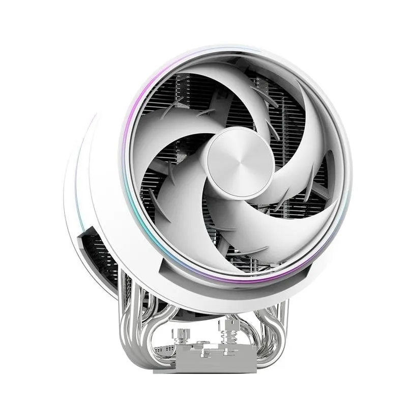 Refrigerazione Aria Zalman Socket AM4 AM5 LGA1200 1700 1851 120mm ZET5 ARGB Bianco - immagine 1