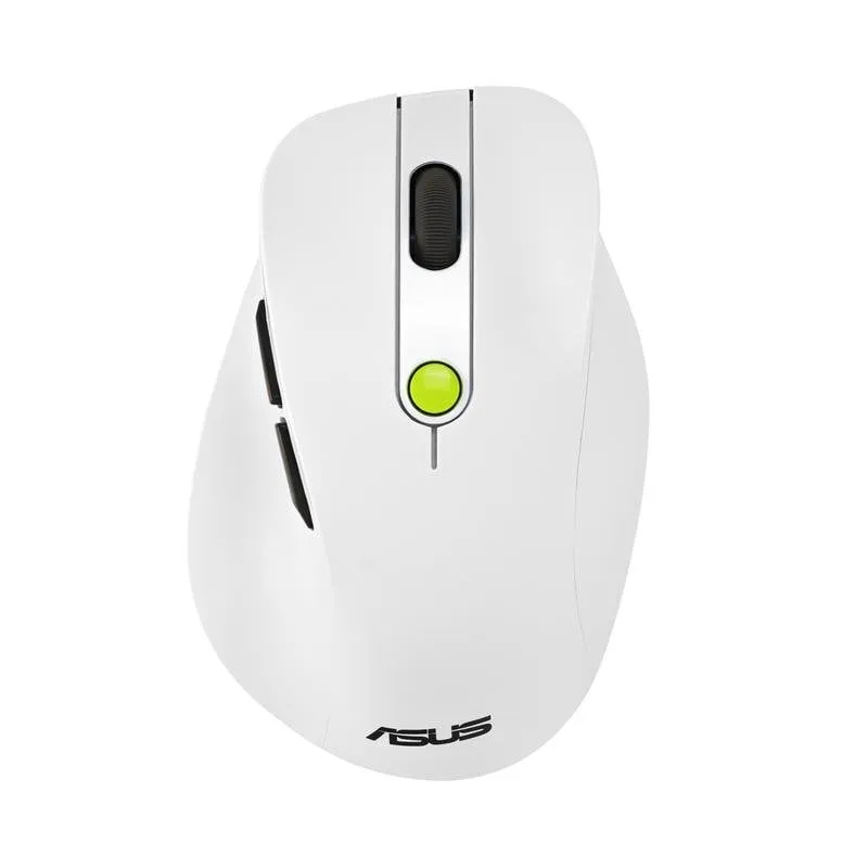 Ratón ASUS MD105 wireless RF Bluetooth 2400DPI bianco verde ergonomico - immagine 1