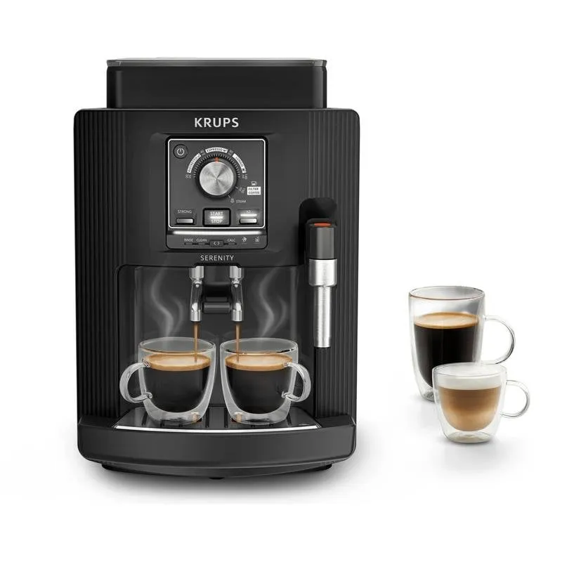Macchina da caffè superautomatica Krups EA4008 2L macinino integrato vaporizzatore 1450W nera - immagine 1