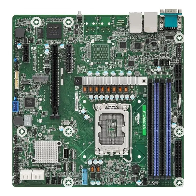 Schede Madri ASRock EC266D4U Intel C266 LGA1700 DDR5 micro ATX ECC Dual LAN M.2 - immagine 1