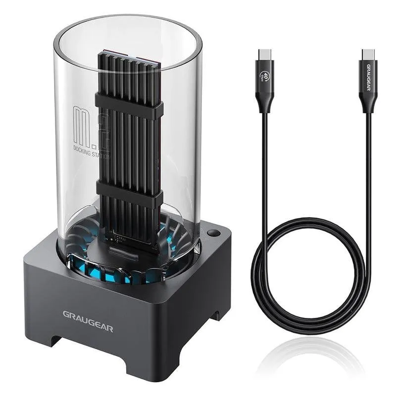 Docking station Graugear G-M2DK-U4-40G SSD M.2 NVMe USB 3.2 Gen 2 ventola - immagine 1