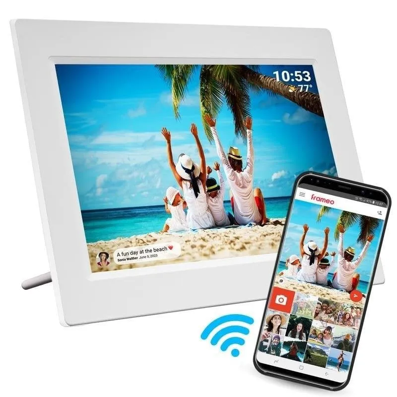 Cornice digitale DENVER PFF-1015WHITE schermo táctile IPS 10" Wi-Fi 16 GB bianca - immagine 1