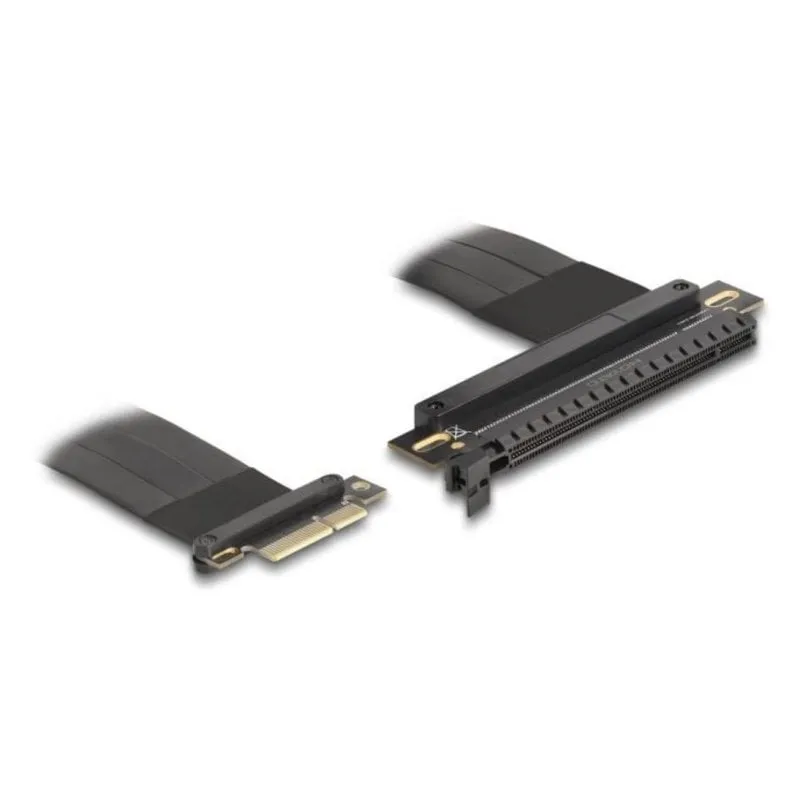 Adattatore PCIe Delock 81498 Riser x4 a x16 30 cm Nero - immagine 1