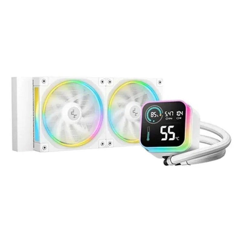 Refrigerazione Liquida DeepCool LQ240 White 240mm 2 Ventole RGB - immagine 1