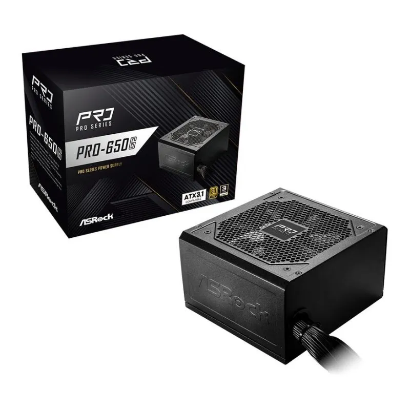 Fuente de Alimentazione AsRock PRO-650G 650W Certificazione 80 PLUS Gold ATX - immagine 1