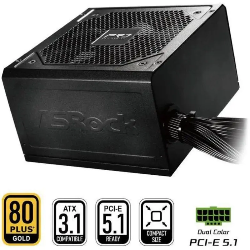 Alimentatore Asrock PRO-750G 750W Certificazione 80 PLUS Gold ATX 3.1 - immagine 1