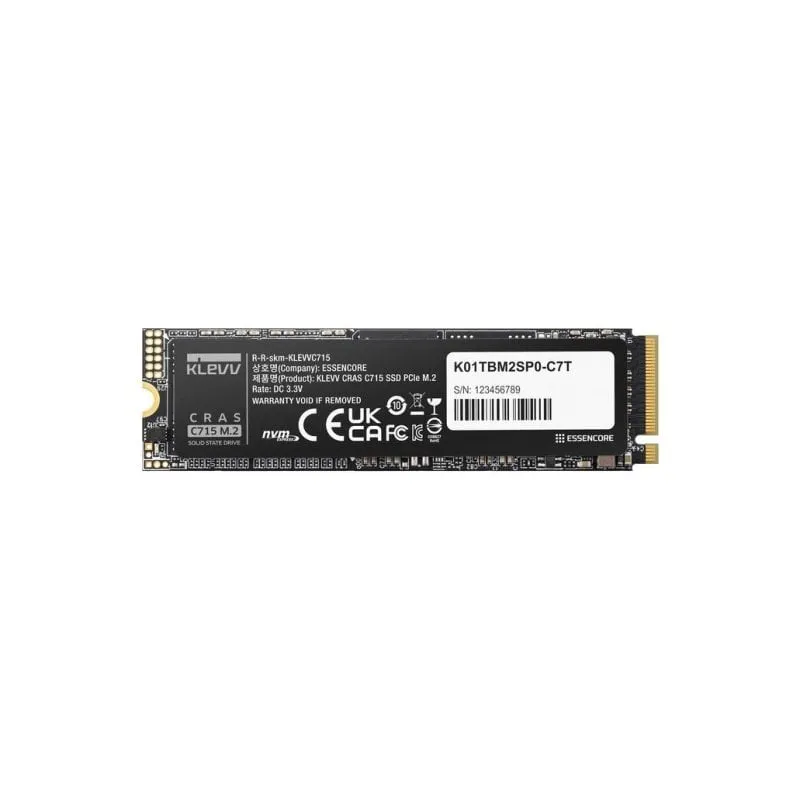 Disco Duro Klevv CRAS C715 512GB M.2 NVMe PCIe 3.0 3200MB/s Senza Dissipatore - immagine 1