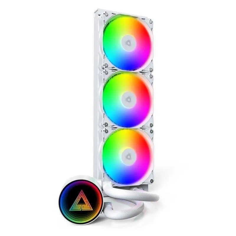 Refrigeración Líquida Montech LightFlow ARGB 360mm 3 Ventilatori RGB Bianco - immagine 1