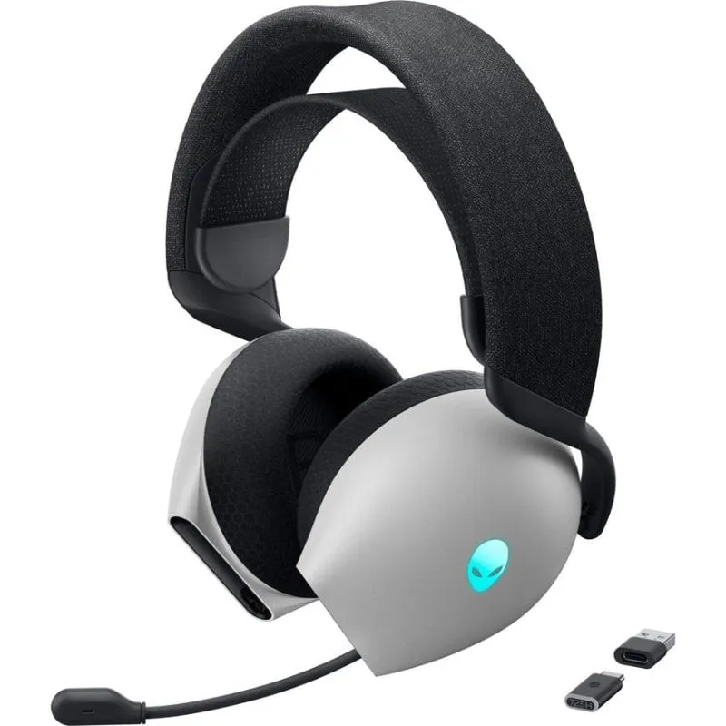Auricolari Dell Alienware AW725H wireless Bluetooth RF Gaming ANC microfono RGB nero bianco - immagine 1