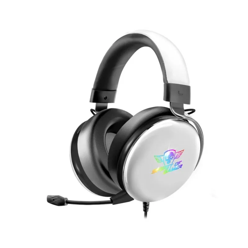 Auricolari Spirit Of Gamer XPERT H700 cablati USB e jack 7.1 Gaming con cancellazione rumore Bianchi - immagine 1
