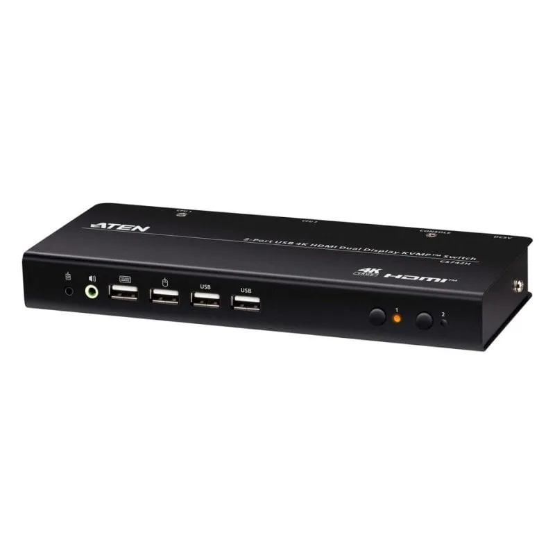 Switch KVM Aten CS742H HDMI Doppio 4K Hub USB Selettore Remoto - immagine 1