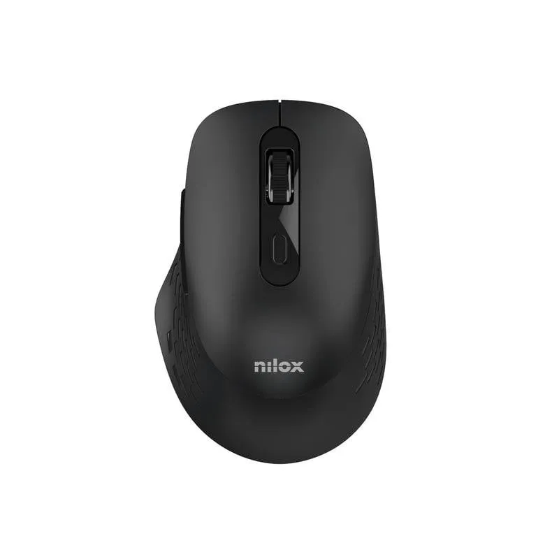 Ratón Nilox Dual Wireless Bluetooth USB 1600DPI Nero 6 Pulsanti Ergonomico - immagine 1