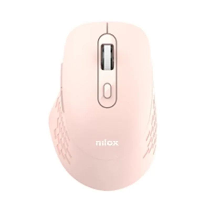 Ratón Nilox Dual Wireless Bluetooth USB 1600DPI Rosa 6 Pulsanti Silenzioso - immagine 1