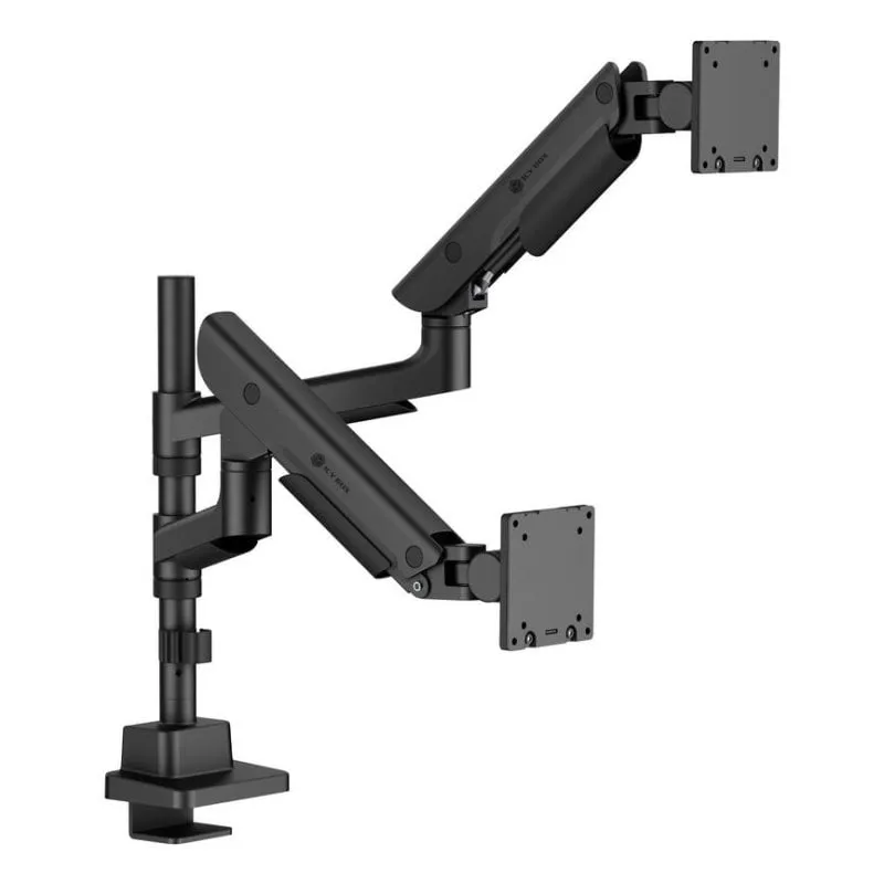 Icy Box IB-MS702-T Supporto Monitor da Scrivania 2 Monitor 24 a 57" VESA 75x75 a 100x100 Max 27kg - immagine 1