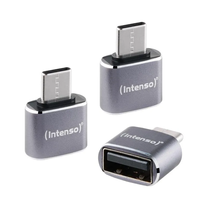 Adattatore USB Intenso A480C USB-A a USB-C 3x Alluminio Antracite - immagine 1