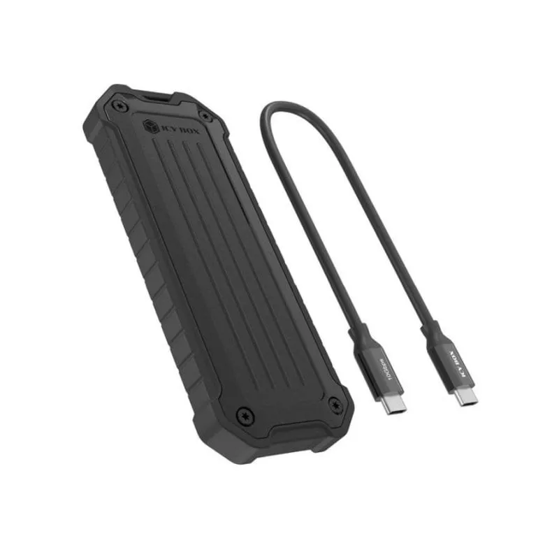 Box Esterno SSD Icy Box IB-1827MCP-C31 M.2 Alluminio Nero USB-C 10 Gbps resistente - immagine 1