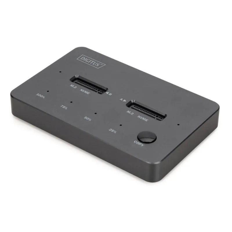 Base di collegamento SSD Digitus DA-71545-1 M.2 NVMe SATA USB-C clonazione offline - immagine 1