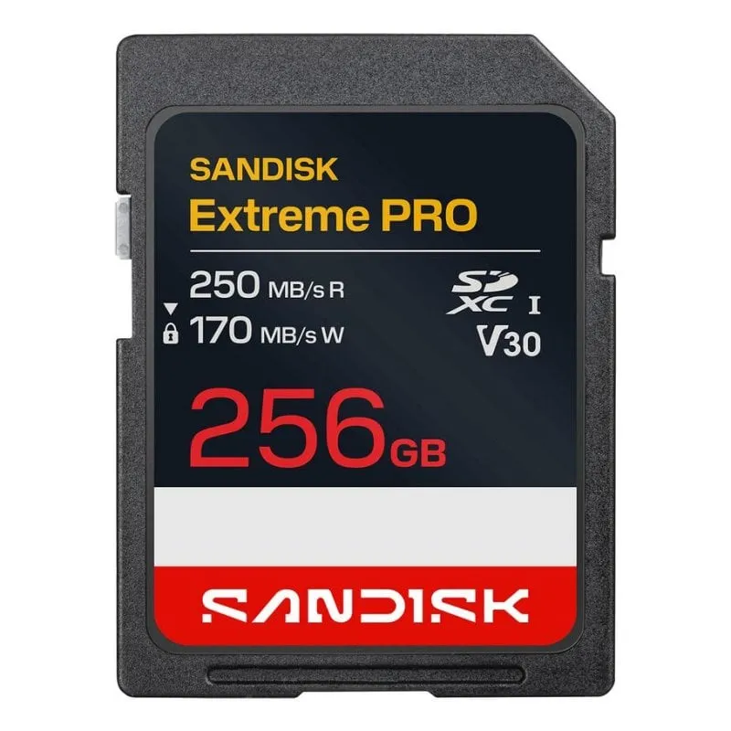 Scheda SanDisk Extreme Pro 256GB SDXC UHS-I 250MB/s V30 resistente - immagine 1