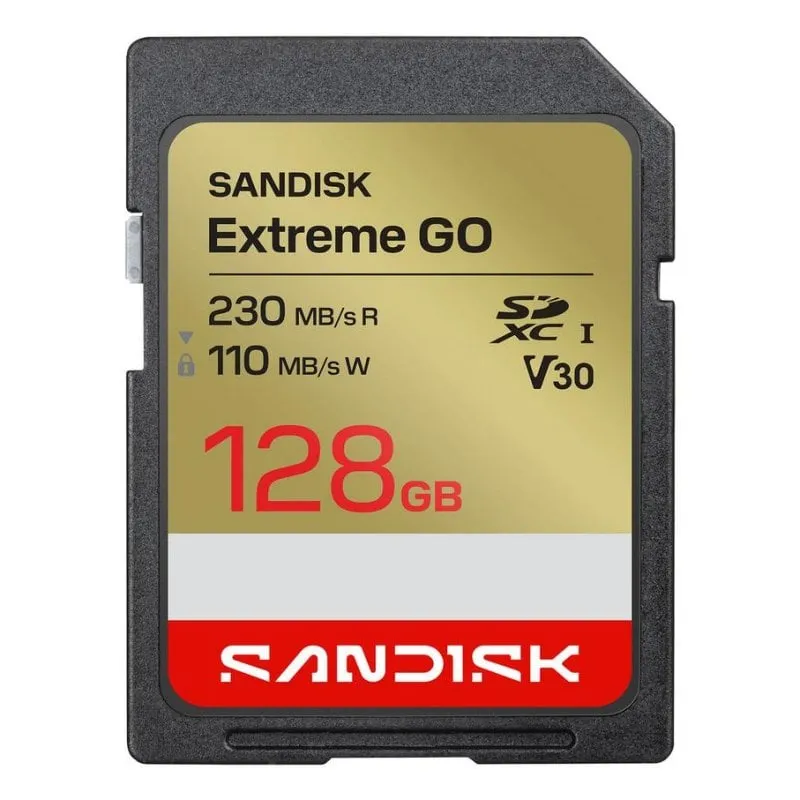 Scheda SanDisk Extreme GO 128GB SDXC UHS-I 230MB/s resistente - immagine 1