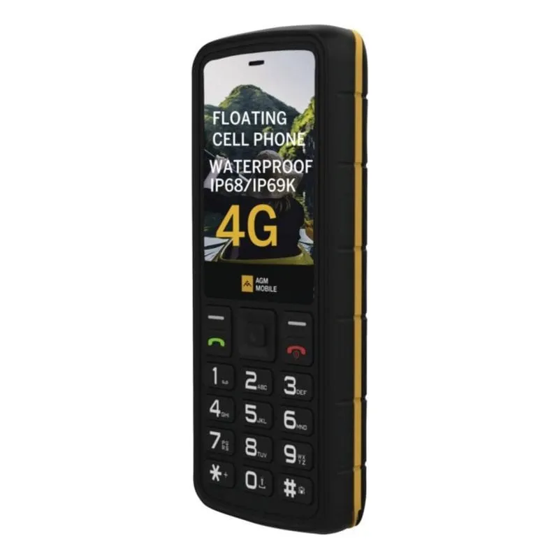 Cellulare AGM M9F 4G Dual SIM IP68 IP69 2,4 pollici Nero Arancione - immagine 1