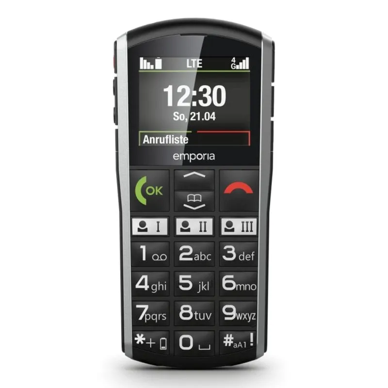 Cellulare Emporia SIMPLICITY-LTE 4G IP54 Bluetooth Radio FM Nero Argento - immagine 1
