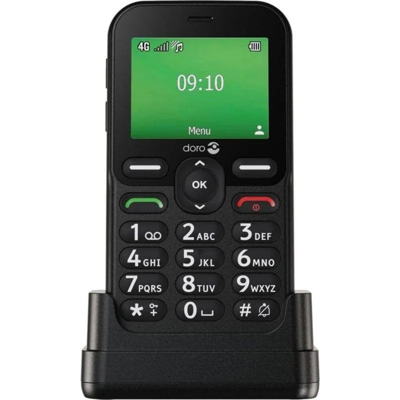 Telefono cellulare base Doro Leva E10 4G Nero schermo 2.4" fotocamera 0.3 MP batteria 1150 mAh - immagine 1