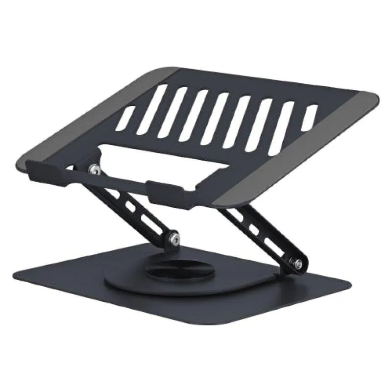 Supporto notebook TnB NBSTAND360 alluminio nero 360° fino a 15 pollici - immagine 1