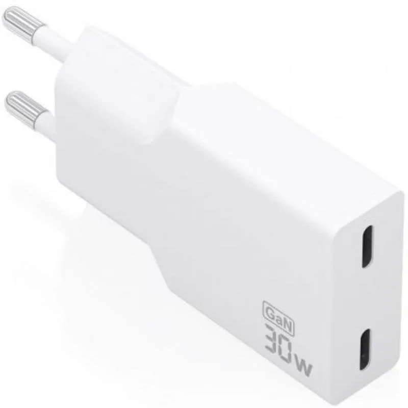 Caricatore Aisens A110-1003 GaN 30W 2xUSB-C Bianco Ricarica Rapida - immagine 1