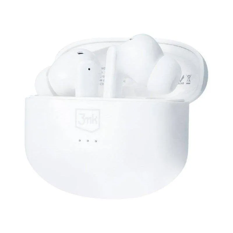 Auricolari 3MK LifePods wireless Bluetooth 5.3 con Cancellazione Rumore ANC Bianchi - immagine 1
