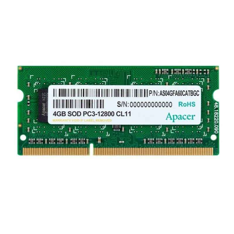Memoria RAM Apacer DV.04G2K.KAM 4GB 1x4GB DDR3L 1600MHz CL11 SODIMM 1.35V - immagine 1