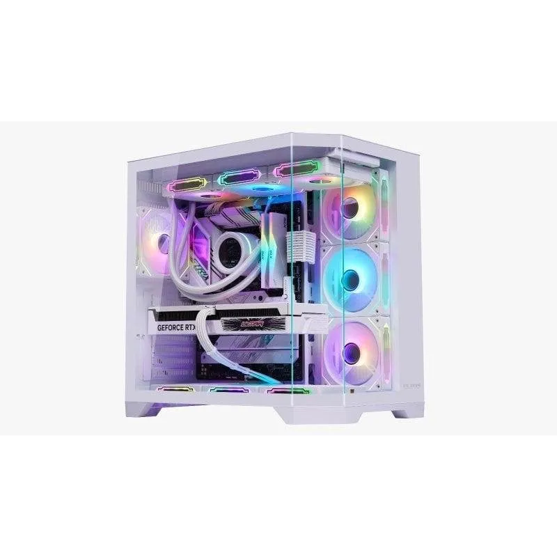 Case PC ProGaming Banshee Bianca Cube Tower ATX 7 Ventilatori ARGB Reverse - immagine 1